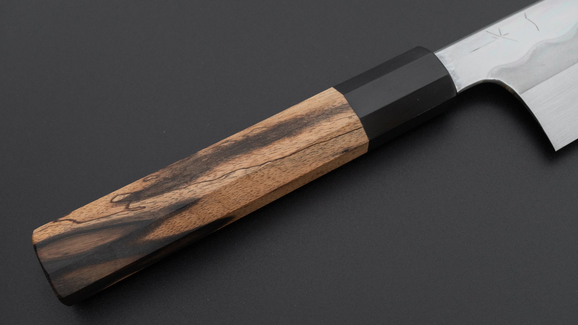 Hitohira Togashi White #1 Notaremon Mizu Honyaki Gyuto 240mm Kurokaki Persimmon Handle (#136/ Saya)