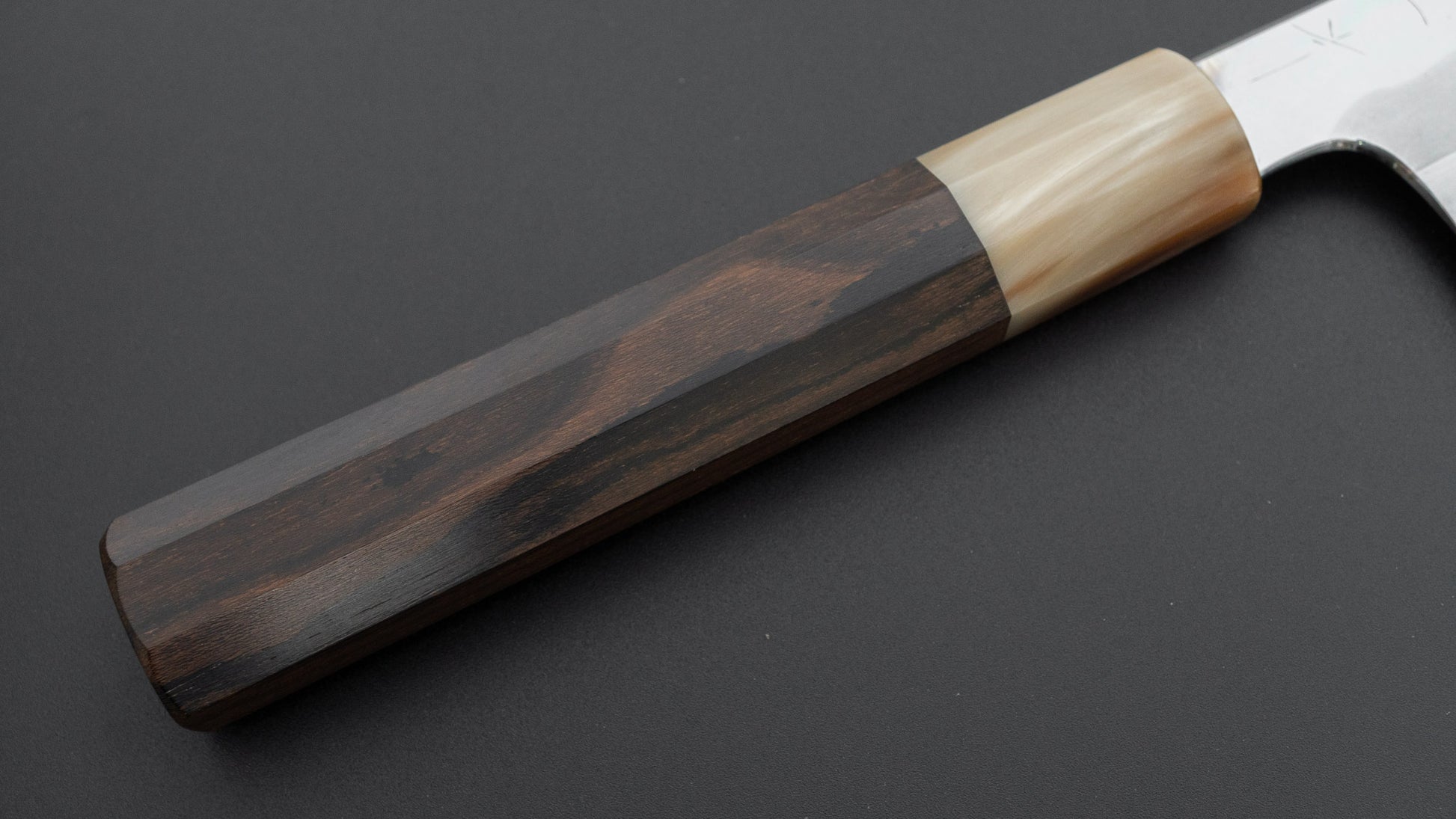 Hitohira Togashi White #1 Fuji Mizu Honyaki Gyuto 240mm Ziricote Handle (#137/ Saya)
