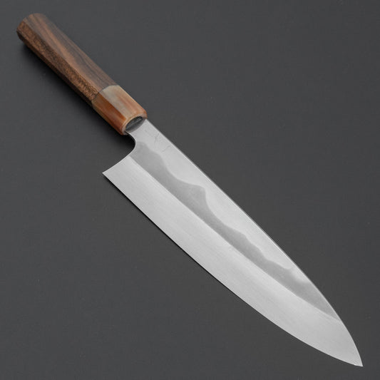 Hitohira Togashi White #1 Fuji Mizu Honyaki Gyuto 240mm Ziricote Handle (#138/ Saya)
