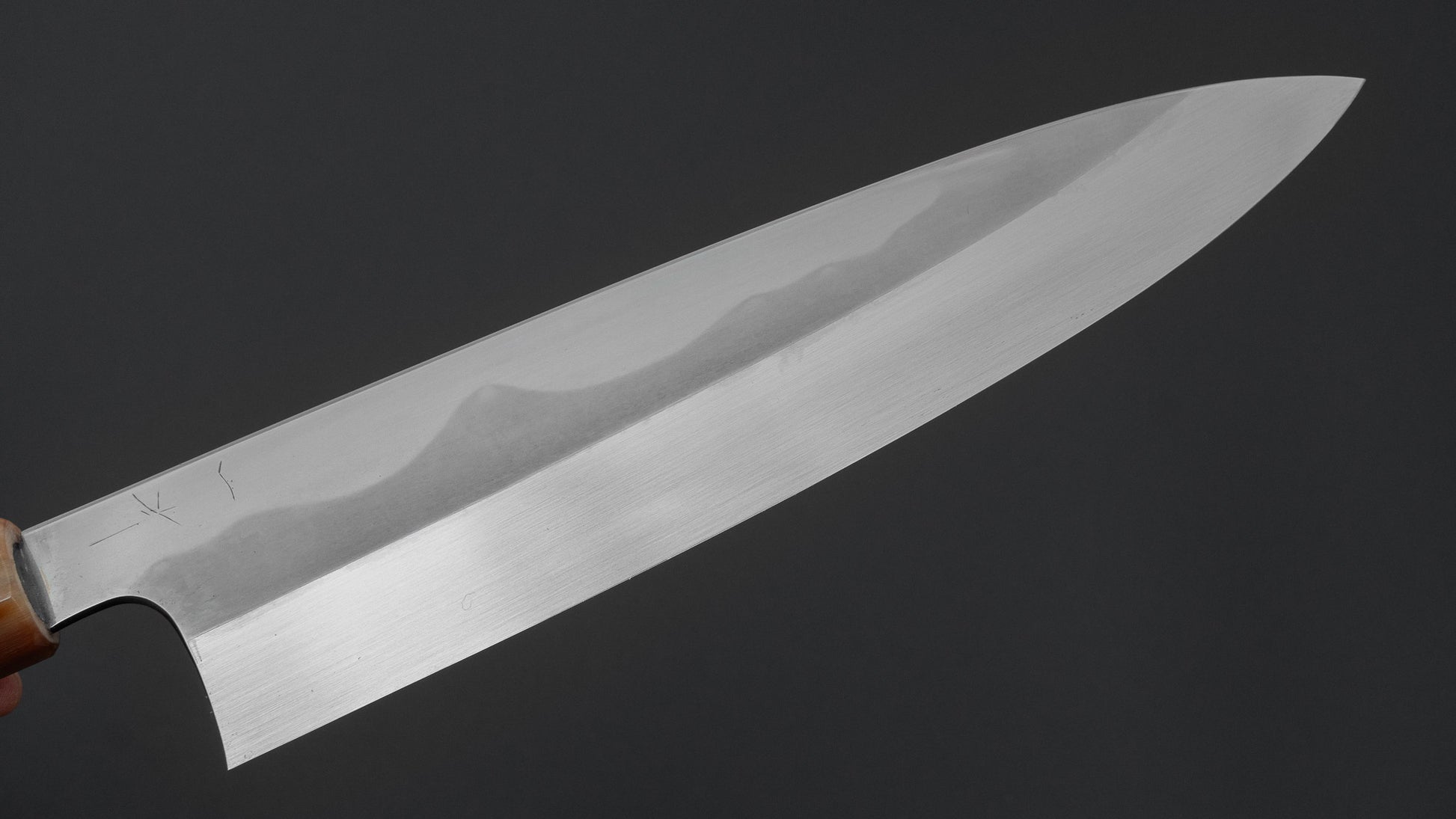 Hitohira Togashi White #1 Fuji Mizu Honyaki Gyuto 240mm Ziricote Handle (#138/ Saya)