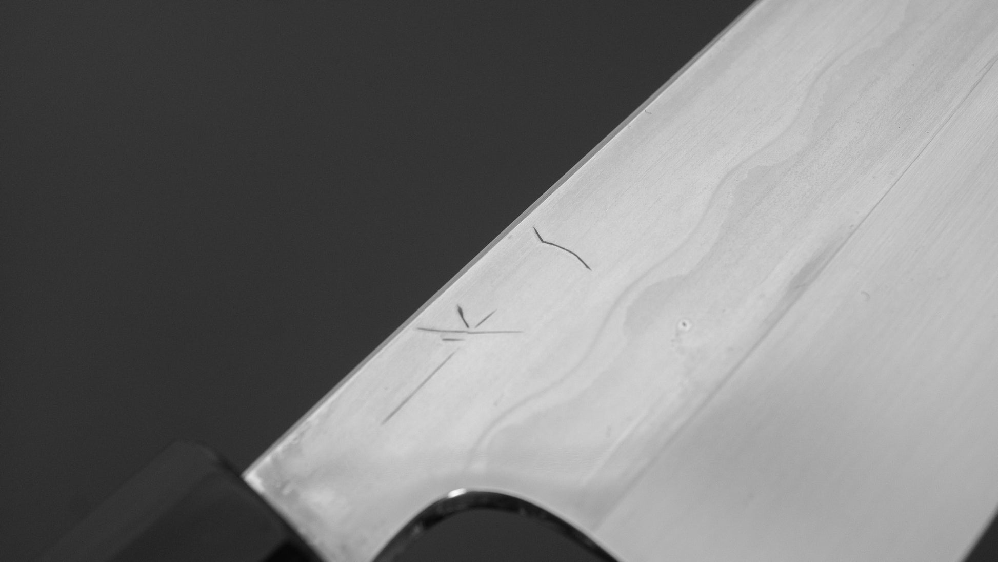 Hitohira Togashi White #1 Notaremon Mizu Honyaki Bunka 180mm Taihei Makassar Ebony Handle (#139/ Saya)