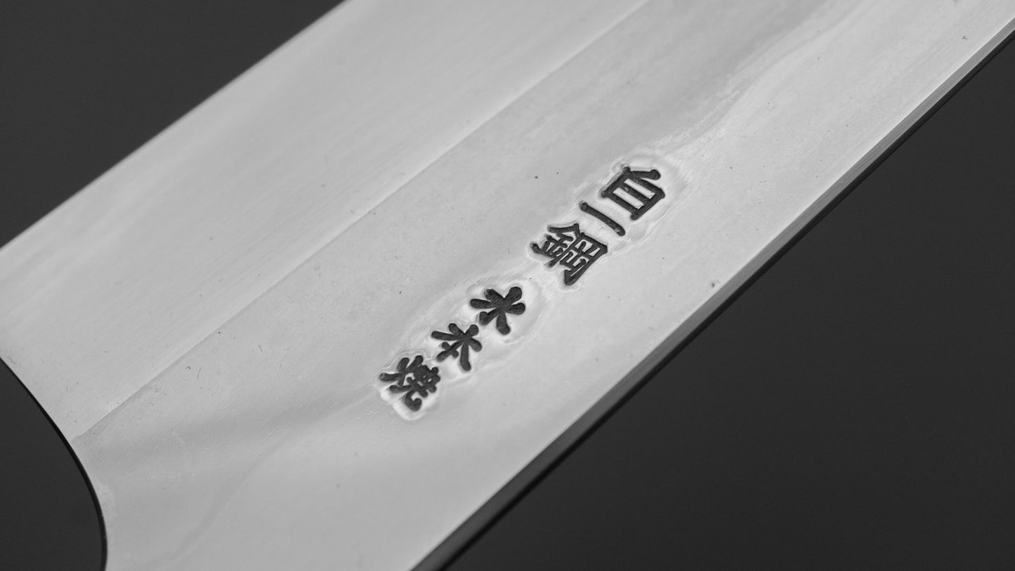 Hitohira Togashi White #1 Notaremon Mizu Honyaki Bunka 180mm Taihei Makassar Ebony Handle (#139/ Saya)