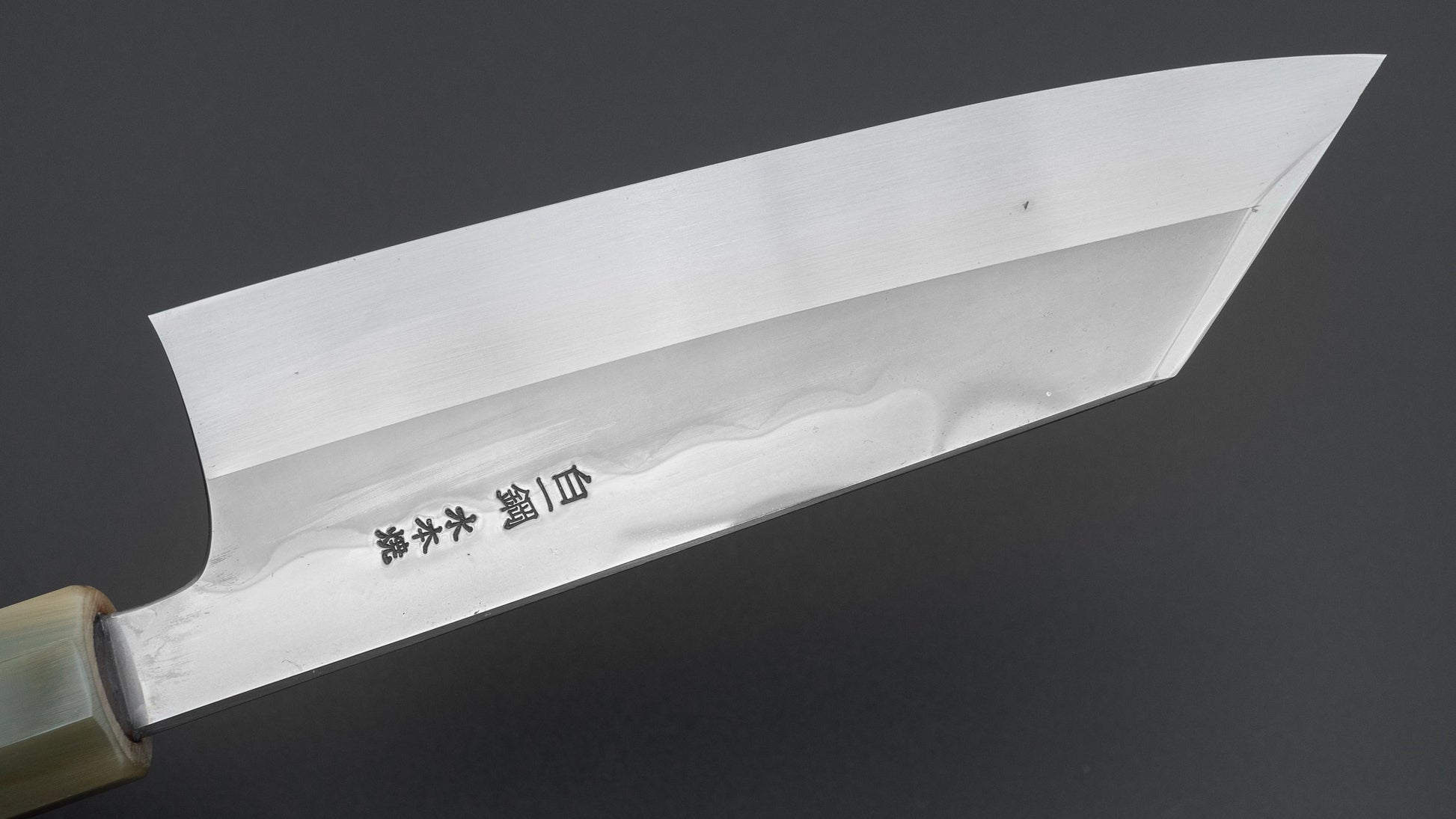 Hitohira Togashi White #1 Notaremon Mizu Honyaki Bunka 180mm Taihei Makassar Ebony Handle (#140/ Saya)