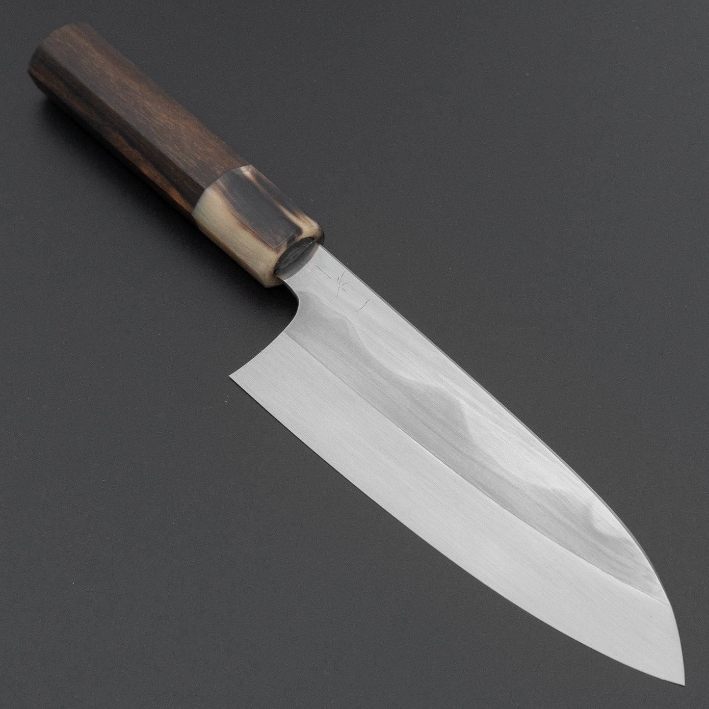 Hitohira Togashi White #1 Fuji Mizu Honyaki Santoku 180mm Ziricote Handle (#142/ Saya)