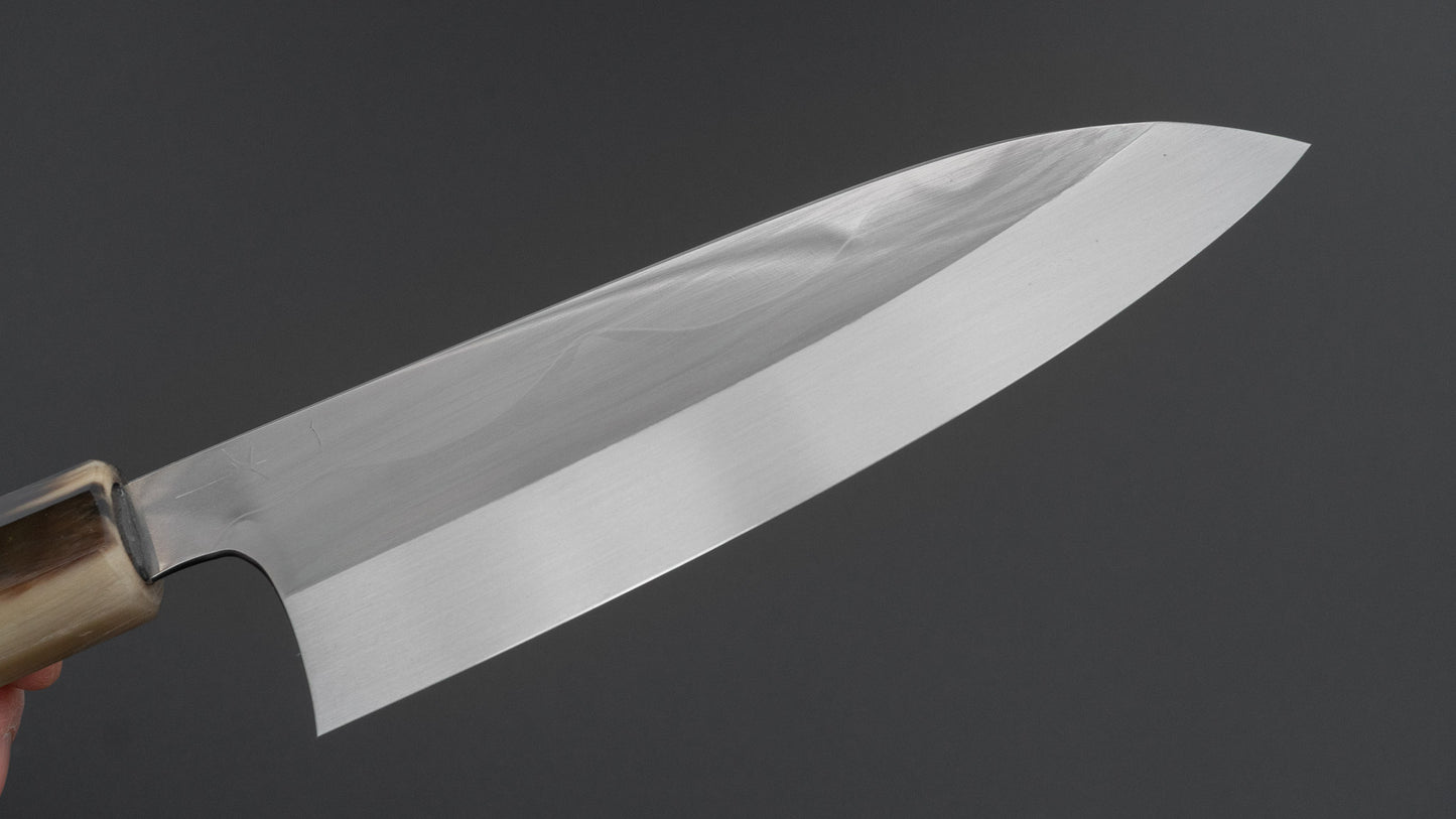 Hitohira Togashi White #1 Fuji Mizu Honyaki Santoku 180mm Ziricote Handle (#142/ Saya)