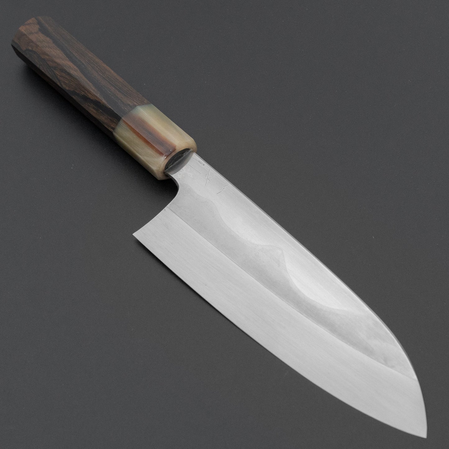 Hitohira Togashi White #1 Fuji Mizu Honyaki Santoku 180mm Ziricote Handle (#143/ Saya)