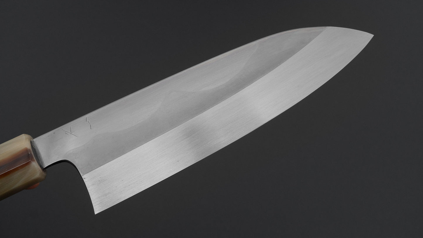 Hitohira Togashi White #1 Fuji Mizu Honyaki Santoku 180mm Ziricote Handle (#143/ Saya)