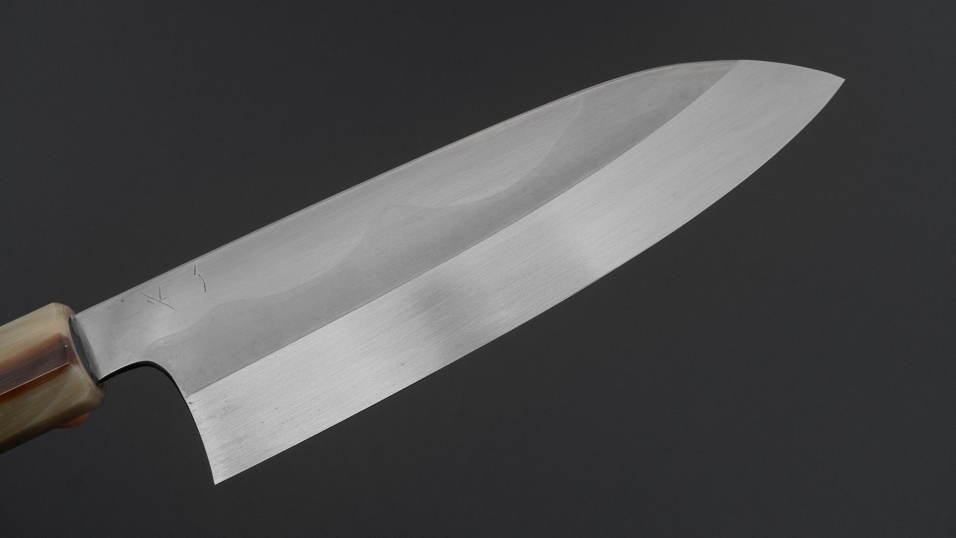 Hitohira Togashi White #1 Fuji Mizu Honyaki Santoku 180mm Ziricote Handle (#143/ Saya)