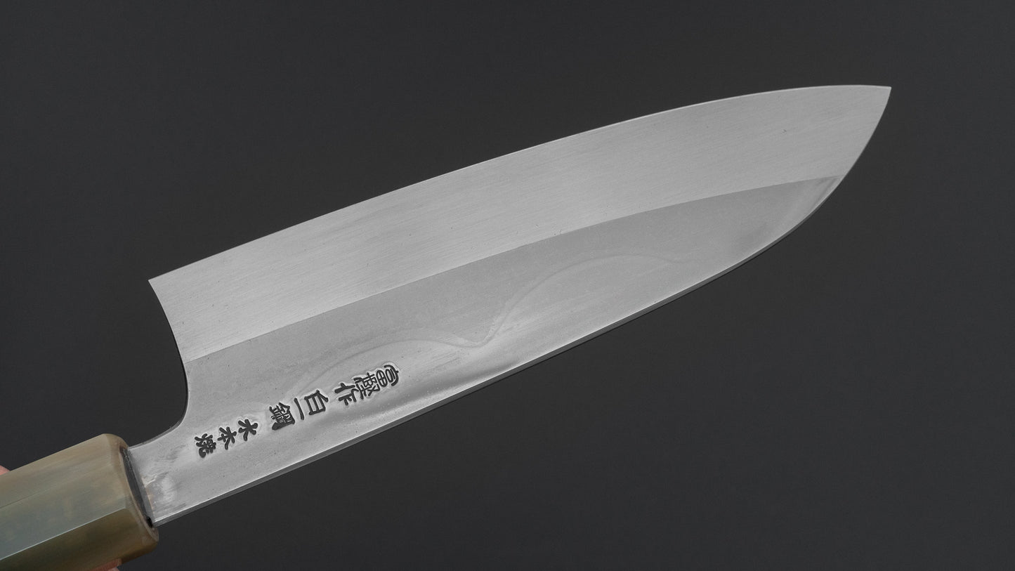 Hitohira Togashi White #1 Fuji Mizu Honyaki Santoku 180mm Ziricote Handle (#143/ Saya)