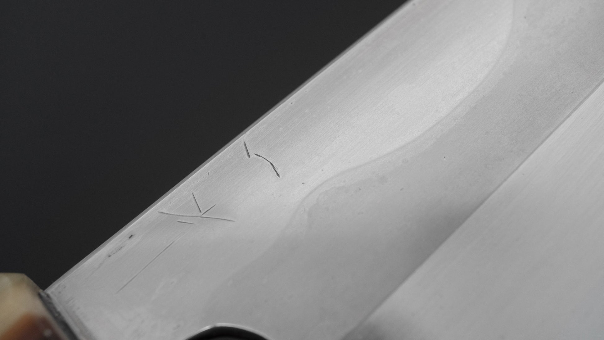Hitohira Togashi White #1 Fuji Mizu Honyaki Santoku 180mm Ziricote Handle (#143/ Saya)