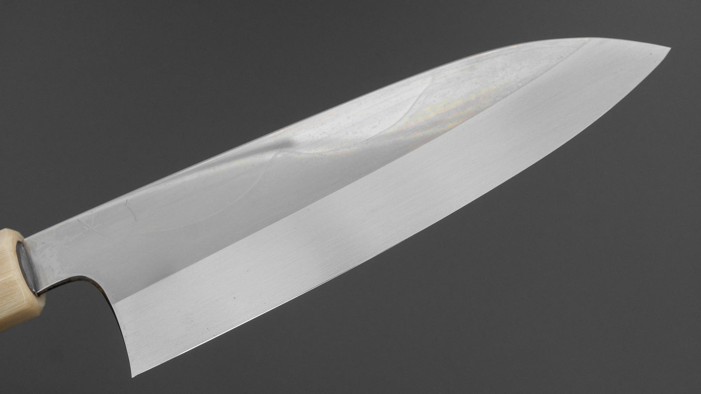 Hitohira Togashi White #1 Fuji Mizu Honyaki Santoku 180mm Ziricote Handle (#144/ Saya)