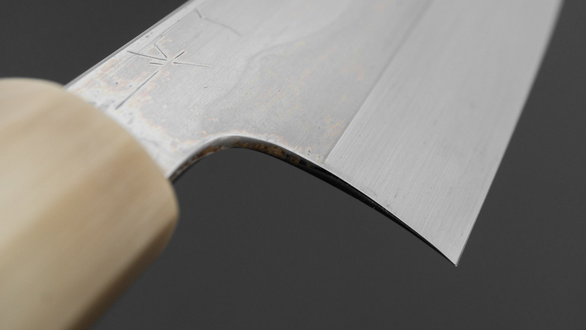 Hitohira Togashi White #1 Fuji Mizu Honyaki Santoku 180mm Ziricote Handle (#144/ Saya)