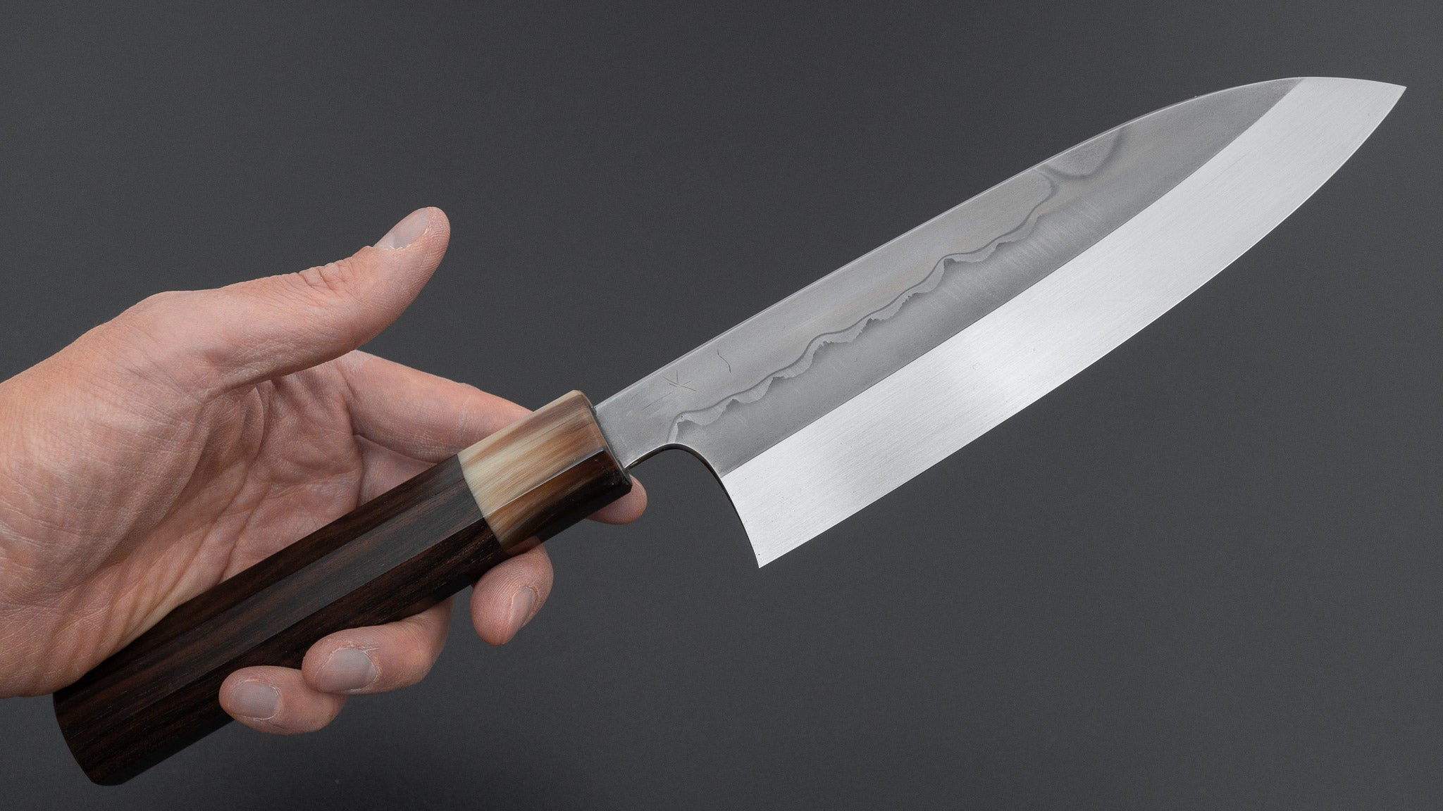 Hitohira Togashi White #1 Sanbonsugi Mizu Honyaki Santoku 180mm