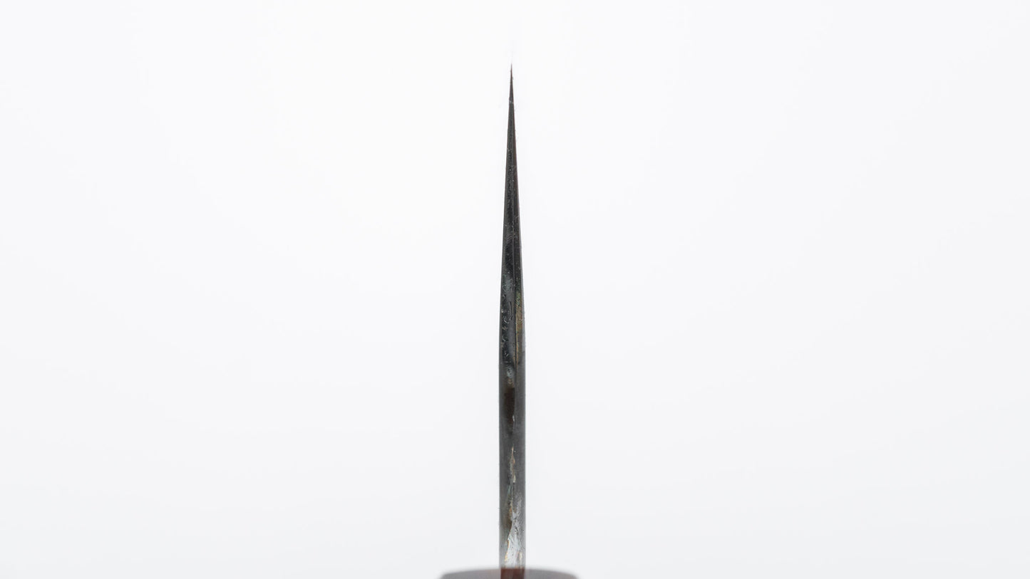 Hitohira Togashi White #1 Sanbonsugi Mizu Honyaki Santoku 180mm Taihei Makassar Ebony Handle (#148/ Saya)