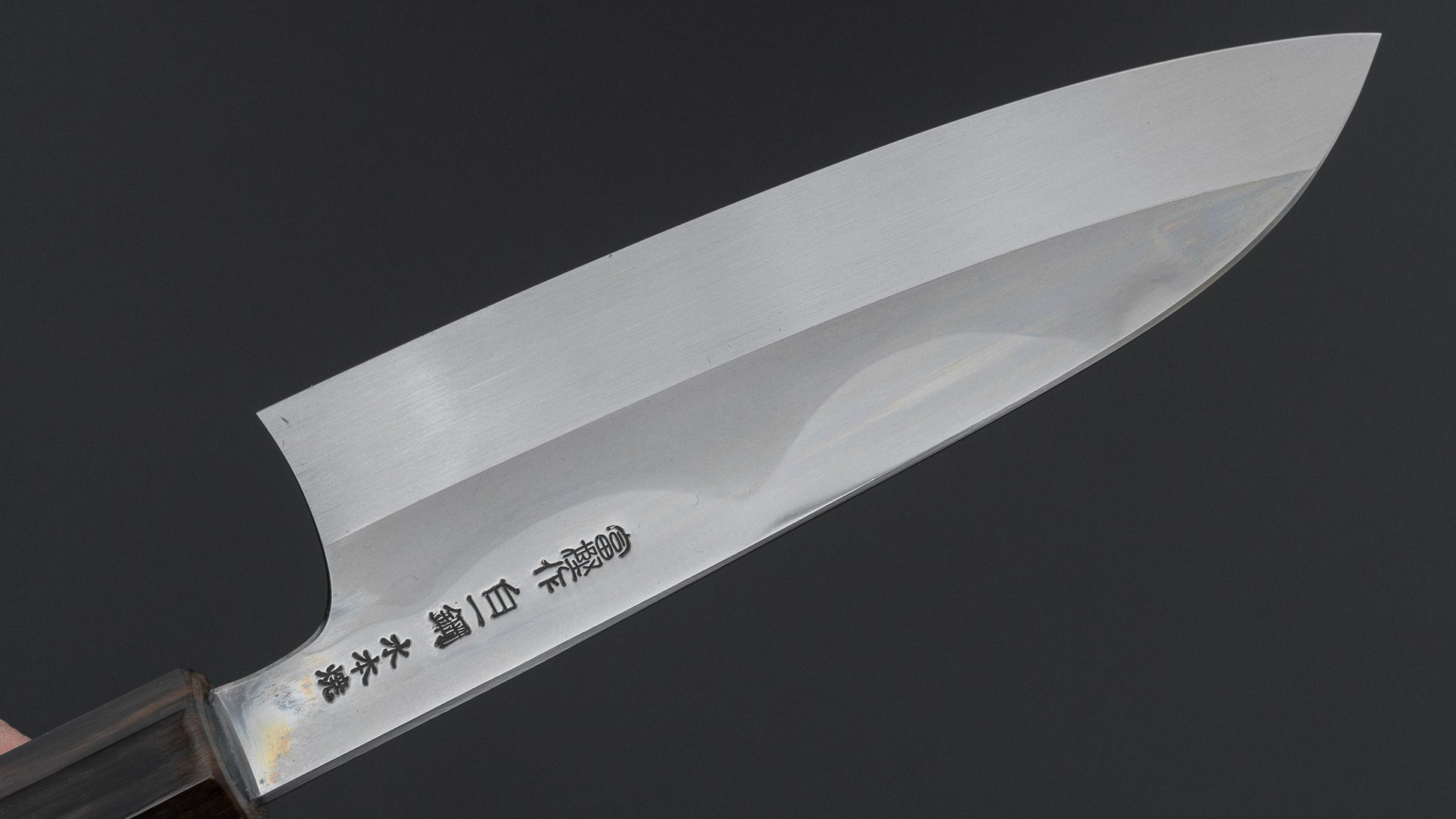 Hitohira Togashi White #1 Fuji Mizu Honyaki Santoku 180mm Taihei Makassar Ebony Handle (#149/ Saya)