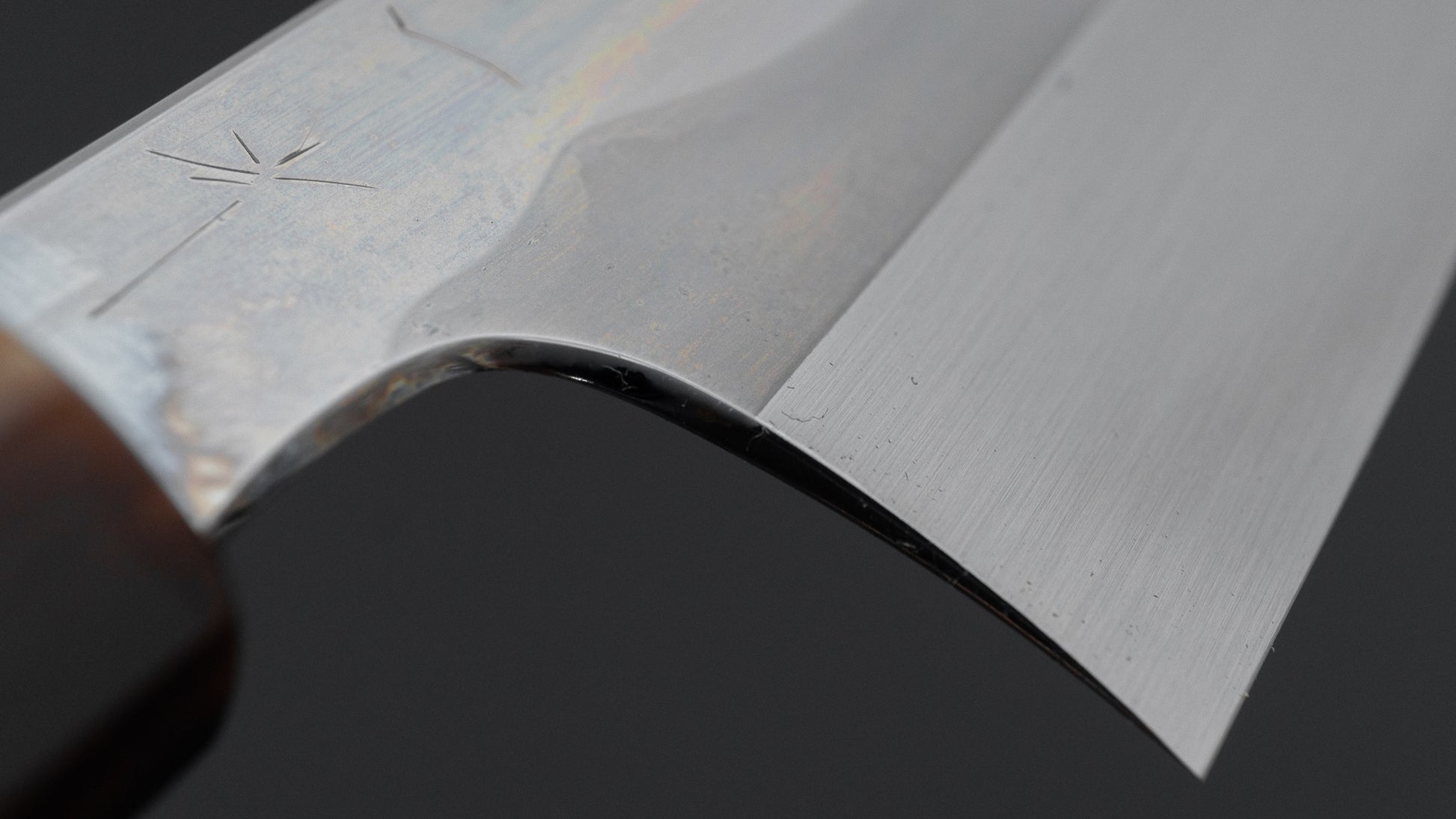 Hitohira Togashi White #1 Fuji Mizu Honyaki Santoku 180mm Taihei Makassar Ebony Handle (#149/ Saya)