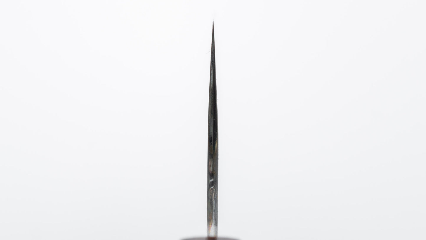 Hitohira Togashi White #1 Fuji Mizu Honyaki Santoku 180mm Taihei Makassar Ebony Handle (#151/ Saya)