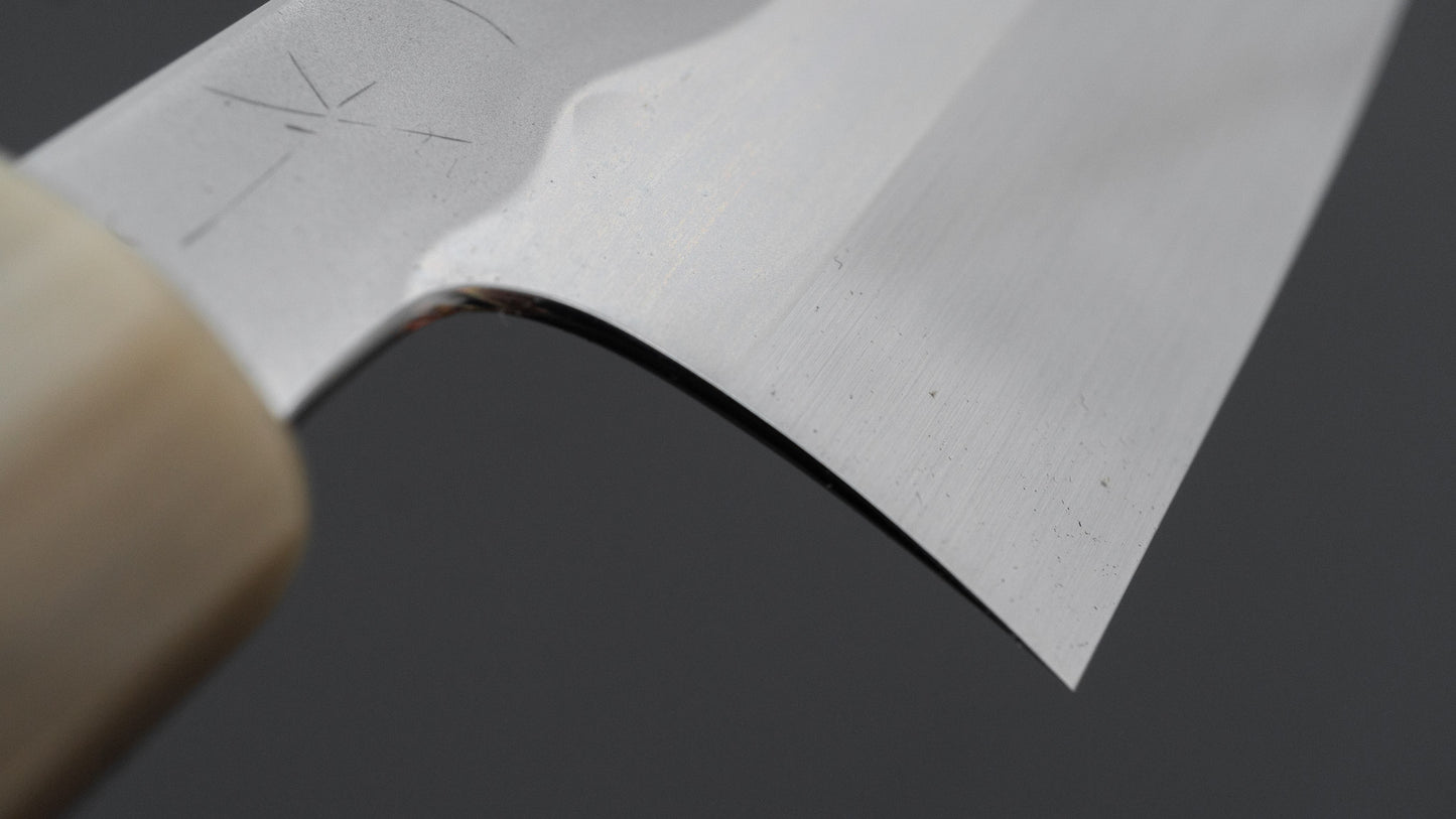 Hitohira Togashi White #1 Fuji Mizu Honyaki Santoku 180mm Ziricote Handle (#152/ Saya)