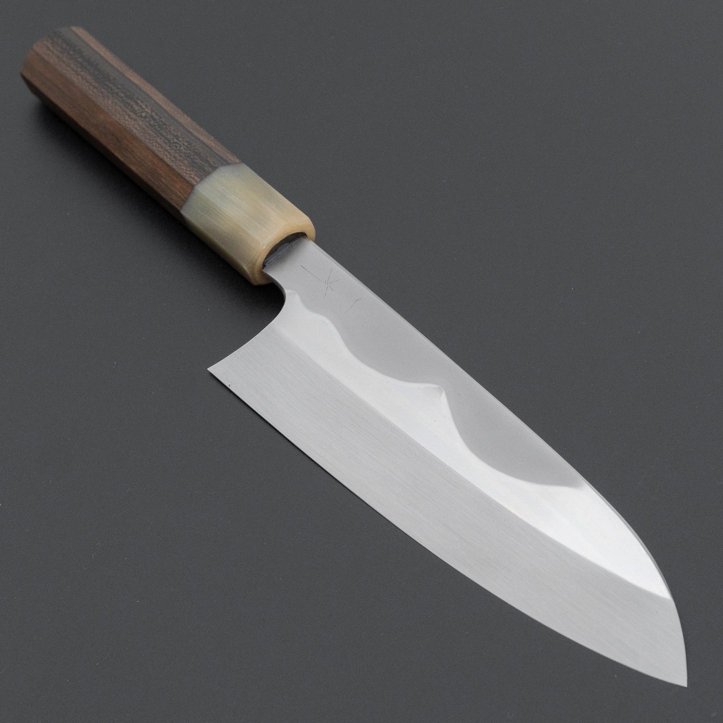 Hitohira Togashi White #1 Notaremon Mizu Honyaki Santoku 180mm Ziricote Handle (#153/ Saya)