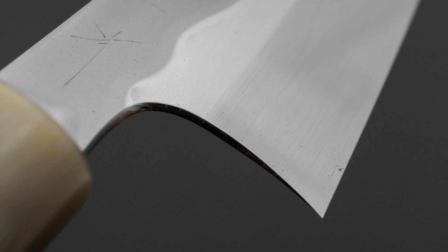 Hitohira Togashi White #1 Notaremon Mizu Honyaki Santoku 180mm Ziricote Handle (#153/ Saya)