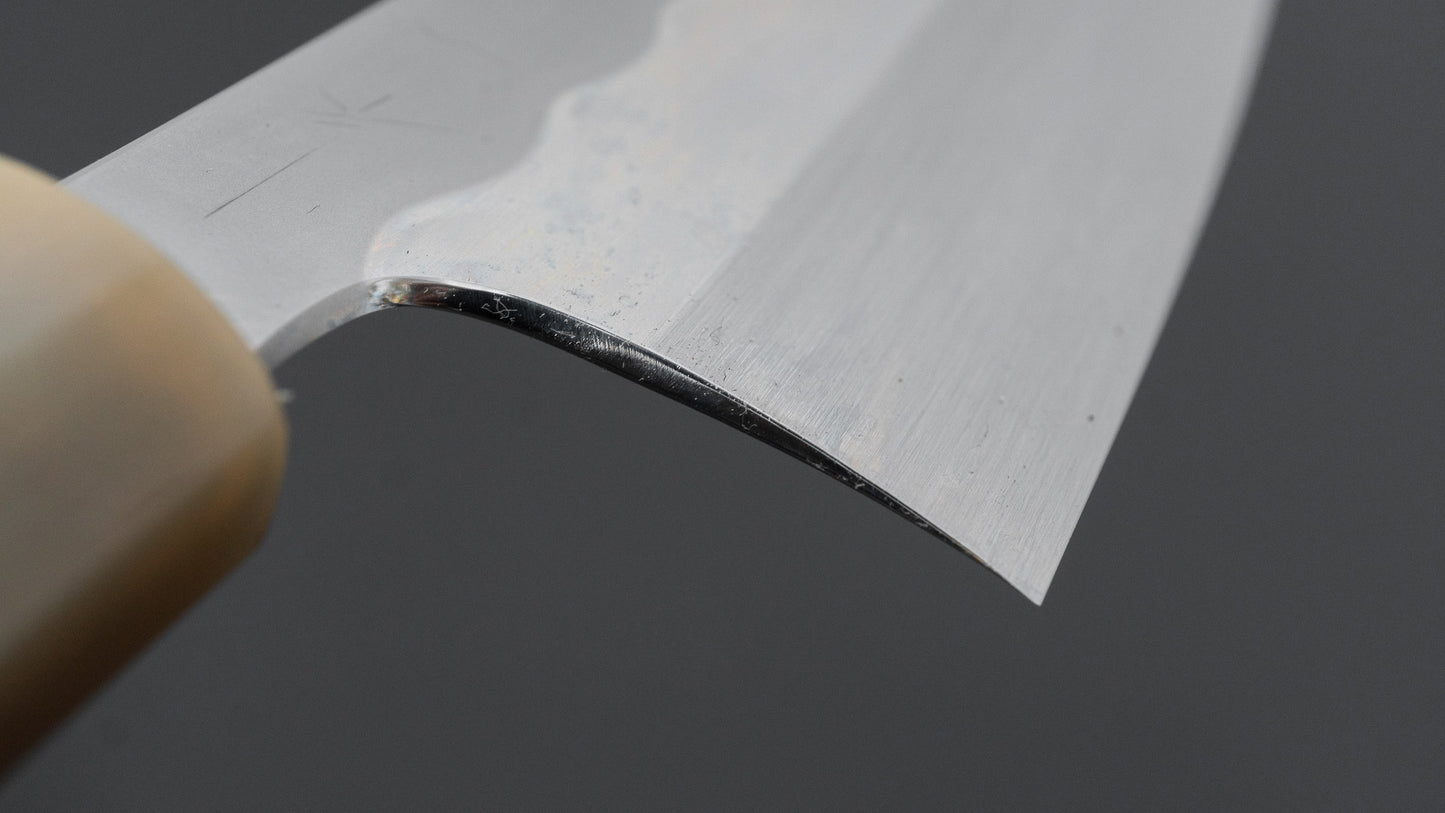 Hitohira Togashi White #1 Notaremon Mizu Honyaki Bunka 180mm Taihei Makassar Ebony Handle (#154/ Saya)