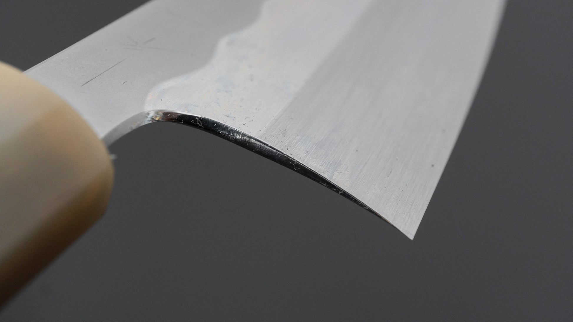 Hitohira Togashi White #1 Notaremon Mizu Honyaki Bunka 180mm Taihei Makassar Ebony Handle (#154/ Saya)