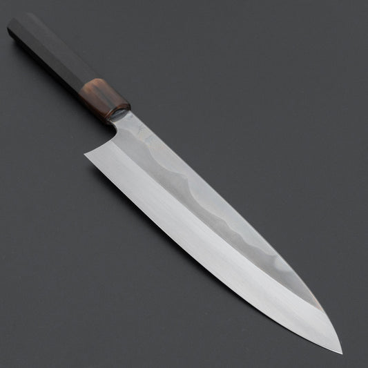 Hitohira Togashi White #1 Fuji Mizu Honyaki Gyuto 240mm Taihei Ebony Handle (#155/ Saya)