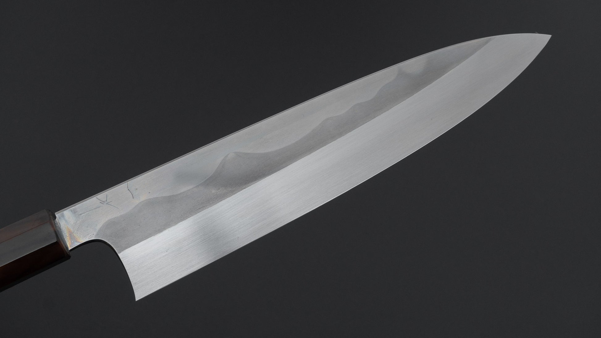 Hitohira Togashi White #1 Fuji Mizu Honyaki Gyuto 240mm Taihei Ebony Handle (#155/ Saya)