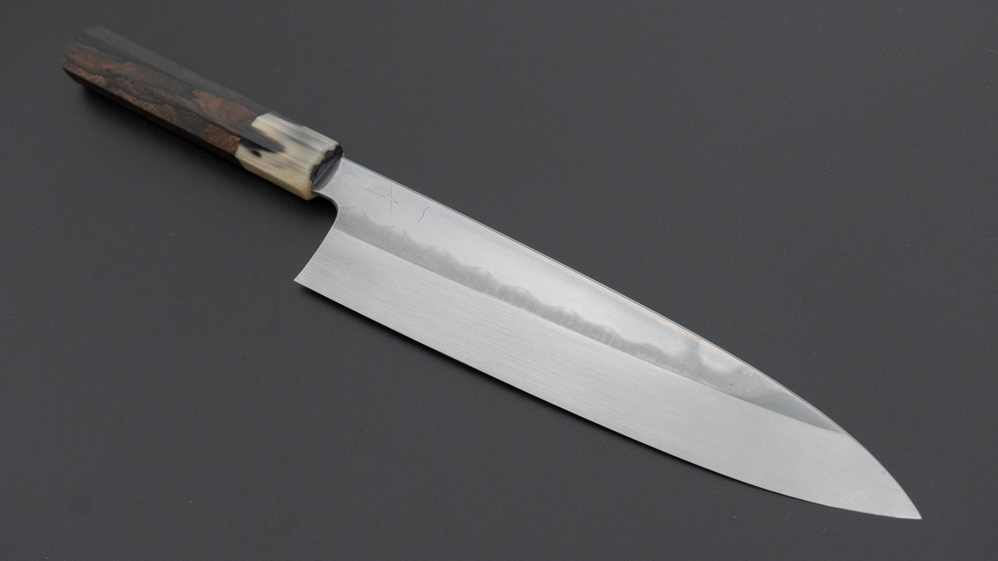 Hitohira Togashi White #1 Notaremon Mizu Honyaki Gyuto 240mm Ziricote Handle (#156/ Saya)