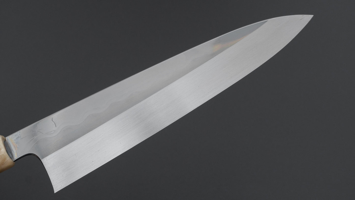 Hitohira Togashi White #1 Notaremon Mizu Honyaki Gyuto 240mm Ziricote Handle (#157/ Saya)