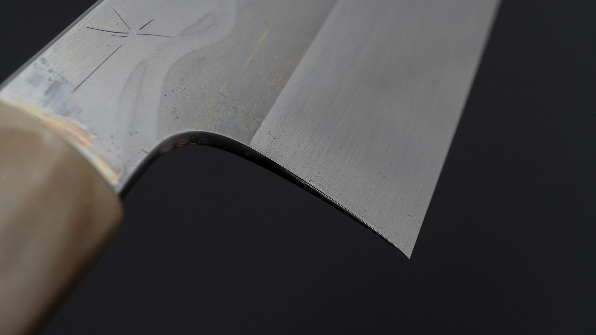 Hitohira Togashi White #1 Notaremon Mizu Honyaki Gyuto 240mm Ziricote Handle (#157/ Saya)