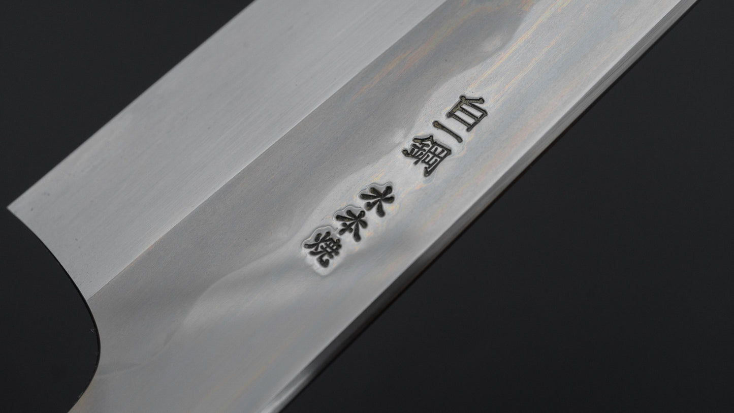 Hitohira Togashi White #1 Notaremon Mizu Honyaki Gyuto 240mm Kurokaki Persimmon Handle (#158/ Saya)