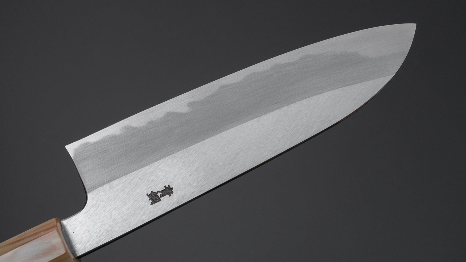 Hitohira Kikuchiyo Ren Blue #2 Santoku 180mm Ebony Handle