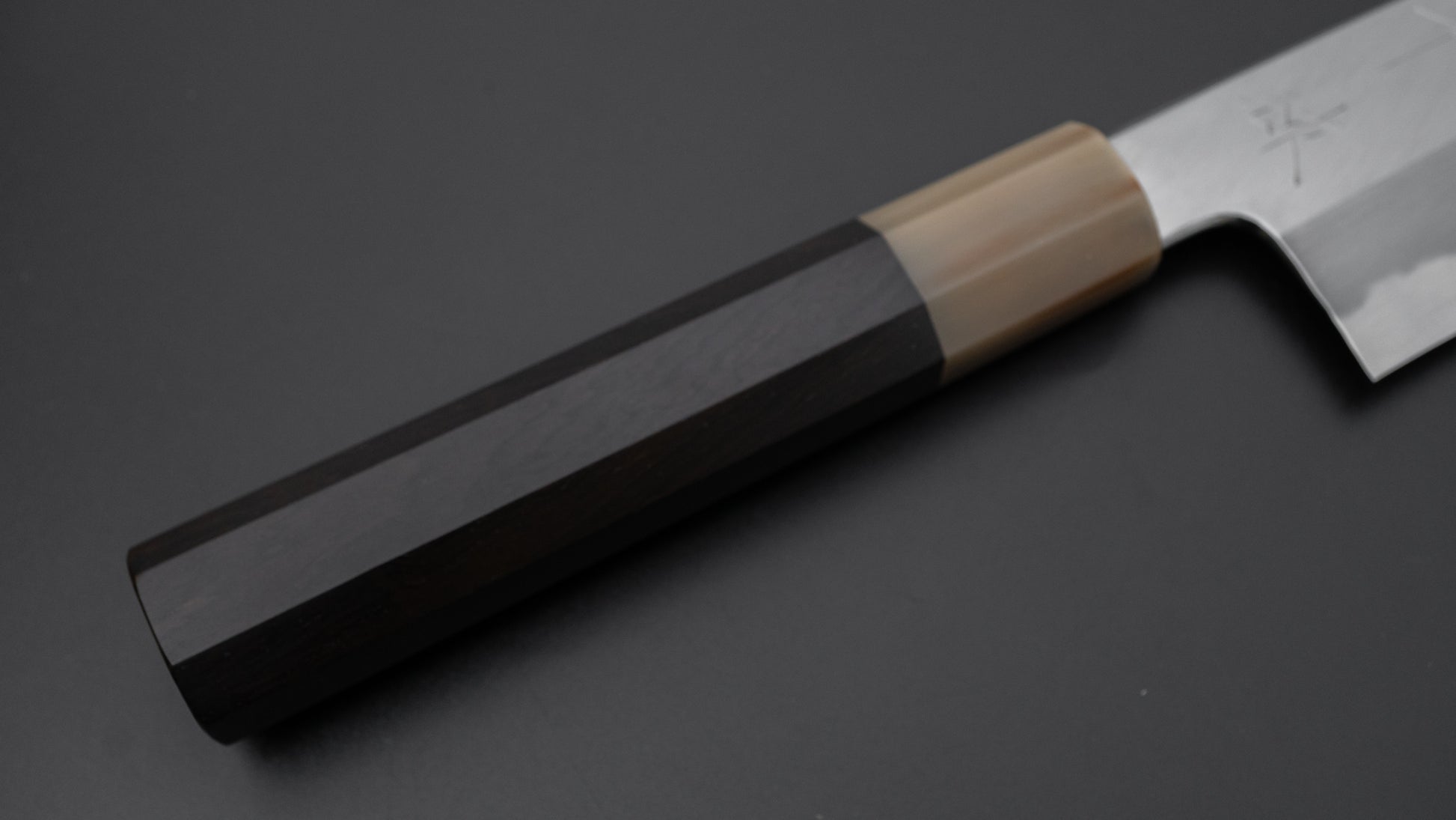 Hitohira Kikuchiyo Ren Blue #2 Santoku 180mm Ebony Handle