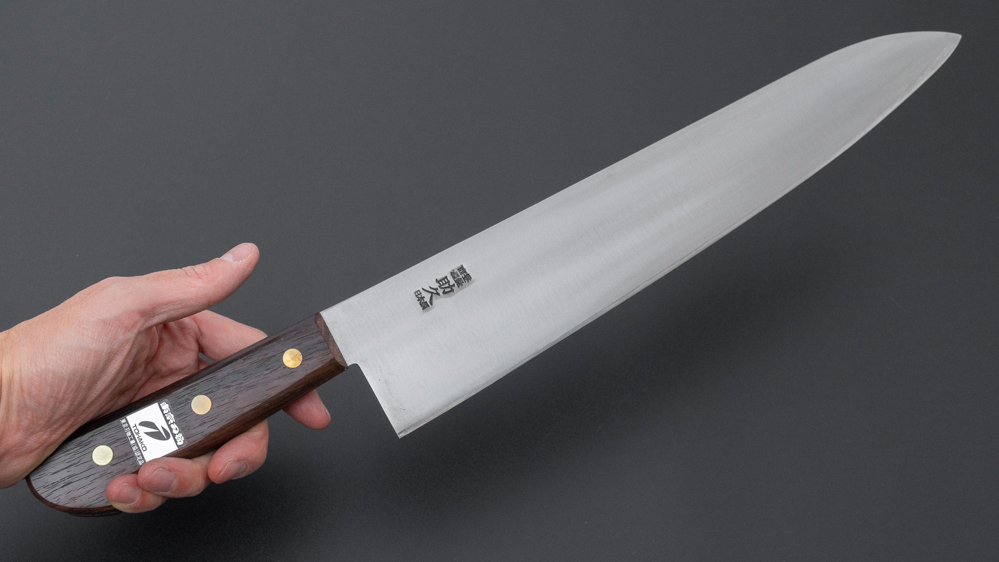 源助久 日本鋼 牛刀 330mm 紫檀柄 (口金無) – HITOHIRA