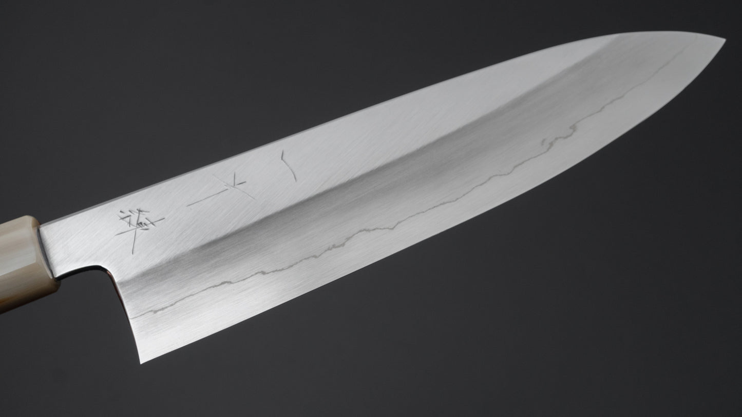 Hitohira Kikuchiyo Ren Silver #3 Gyuto 210mm Ebony Handle