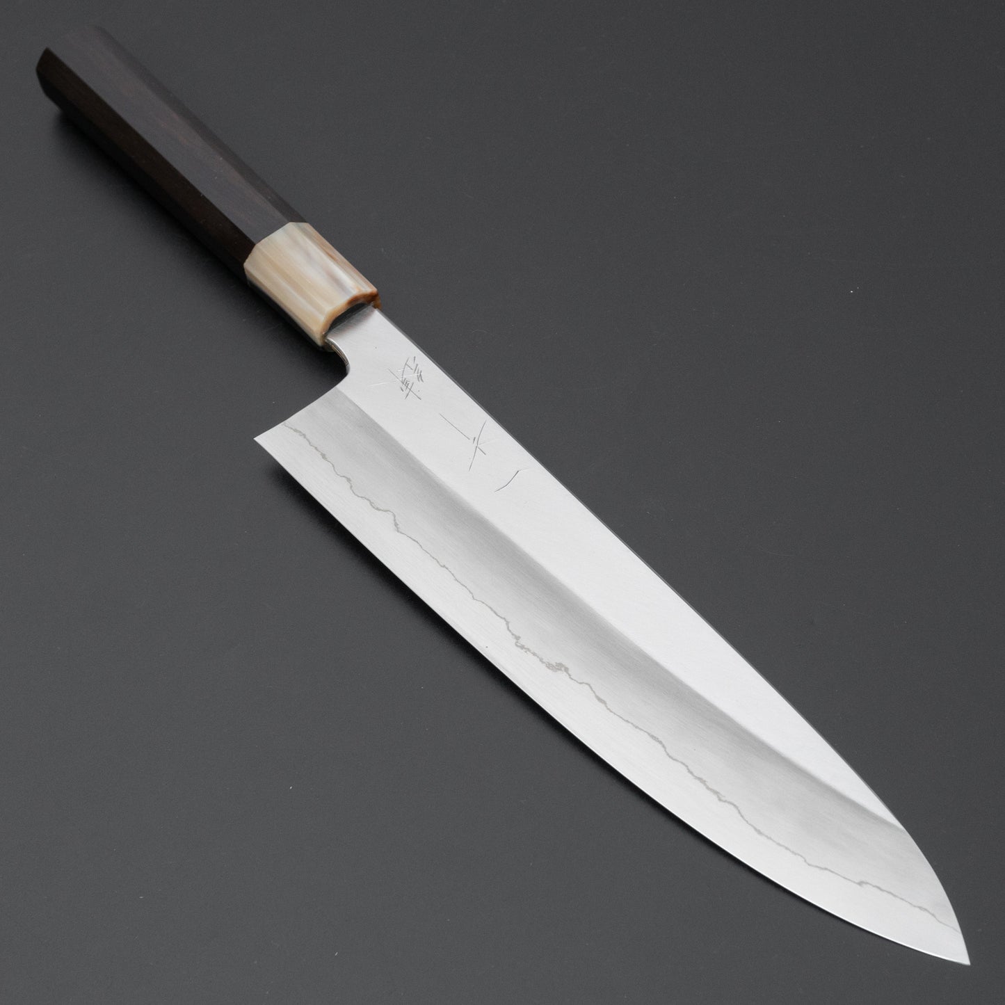 Hitohira Kikuchiyo Ren Silver #3 Gyuto 240mm Ebony Handle