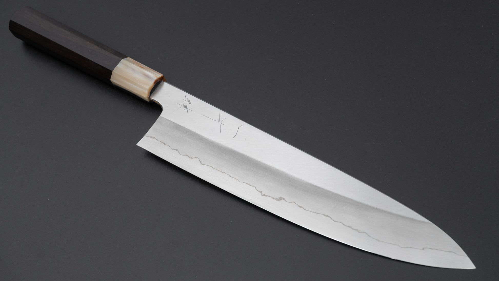 Hitohira Kikuchiyo Ren Silver #3 Gyuto 240mm Ebony Handle
