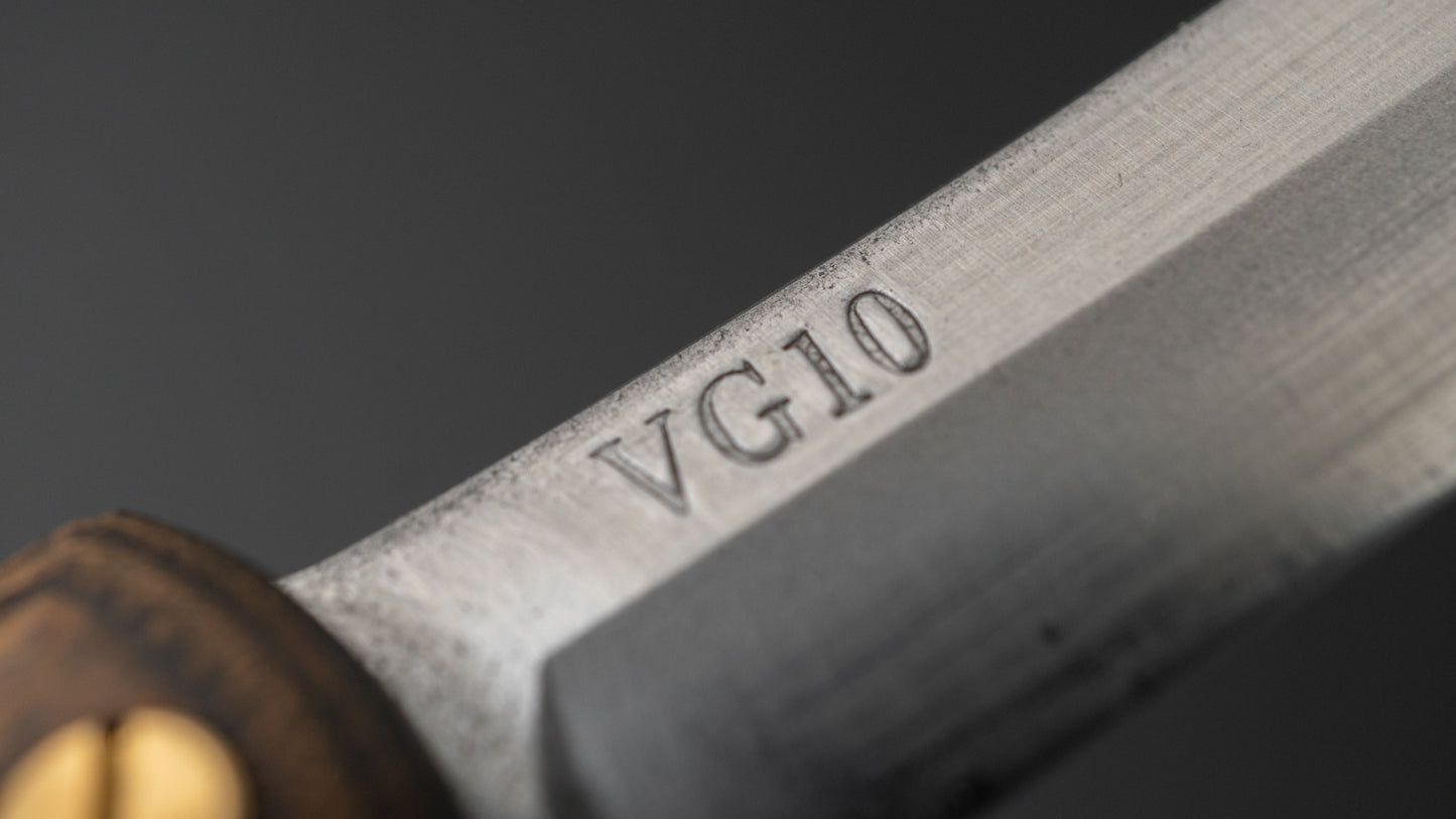 Higonokami VG10 Folding Knife Pakka Handle (Brown) - HITOHIRA