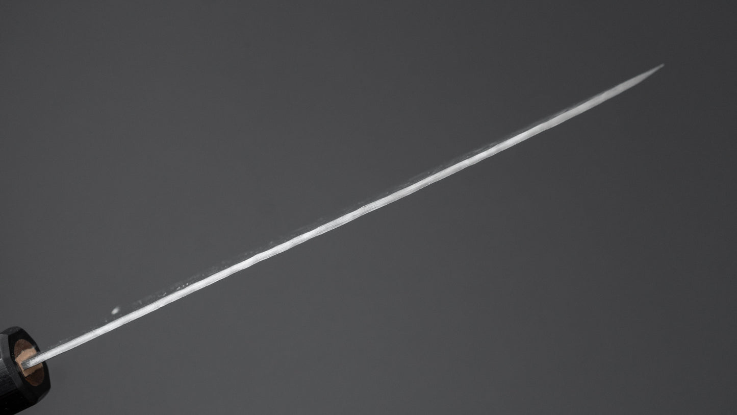 Hitohira Futana White #1 Migaki Tsuchime Santoku 170mm Walnut Handle