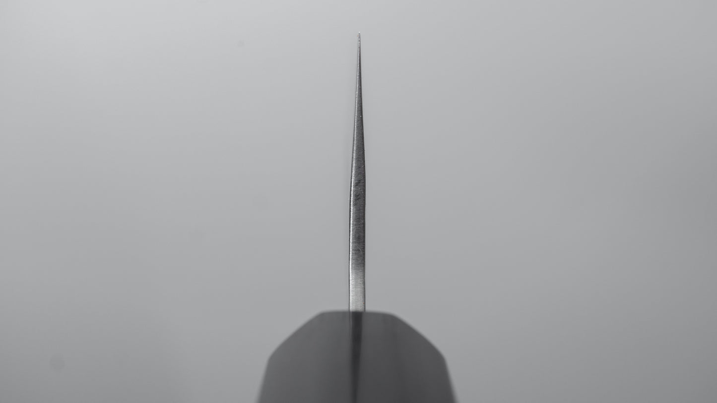 Hitohira Futana White #1 Migaki Tsuchime Santoku 170mm Walnut Handle