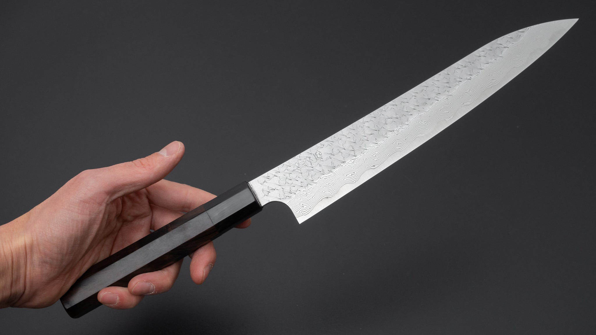 二唐刃物鍛造所 SGSTRIX 筋引 240mm 黒檀柄 – HITOHIRA