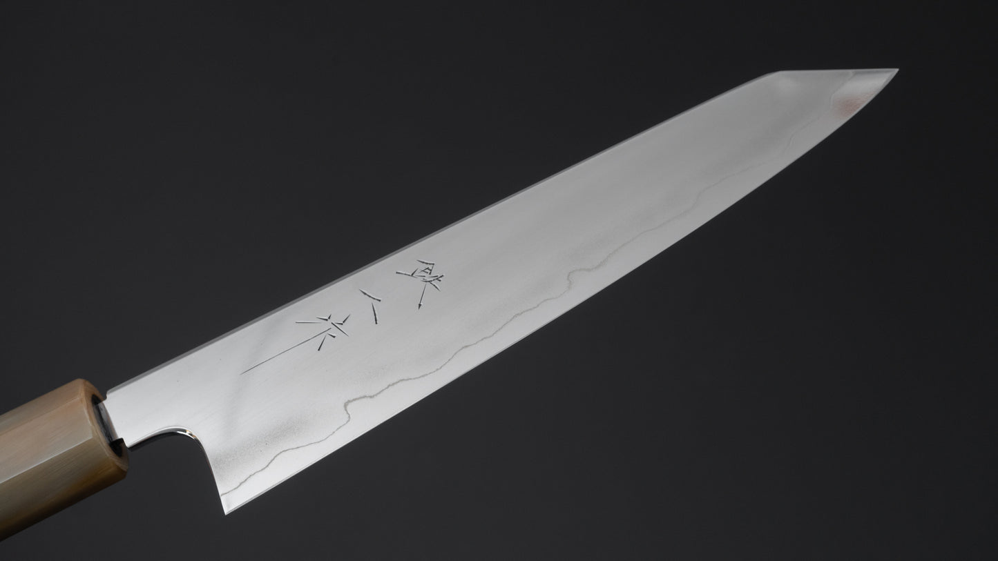 Tetsujin Silver #3 Ukiba Kiritsuke Petty 165mm Taihei Makassar Ebony Handle