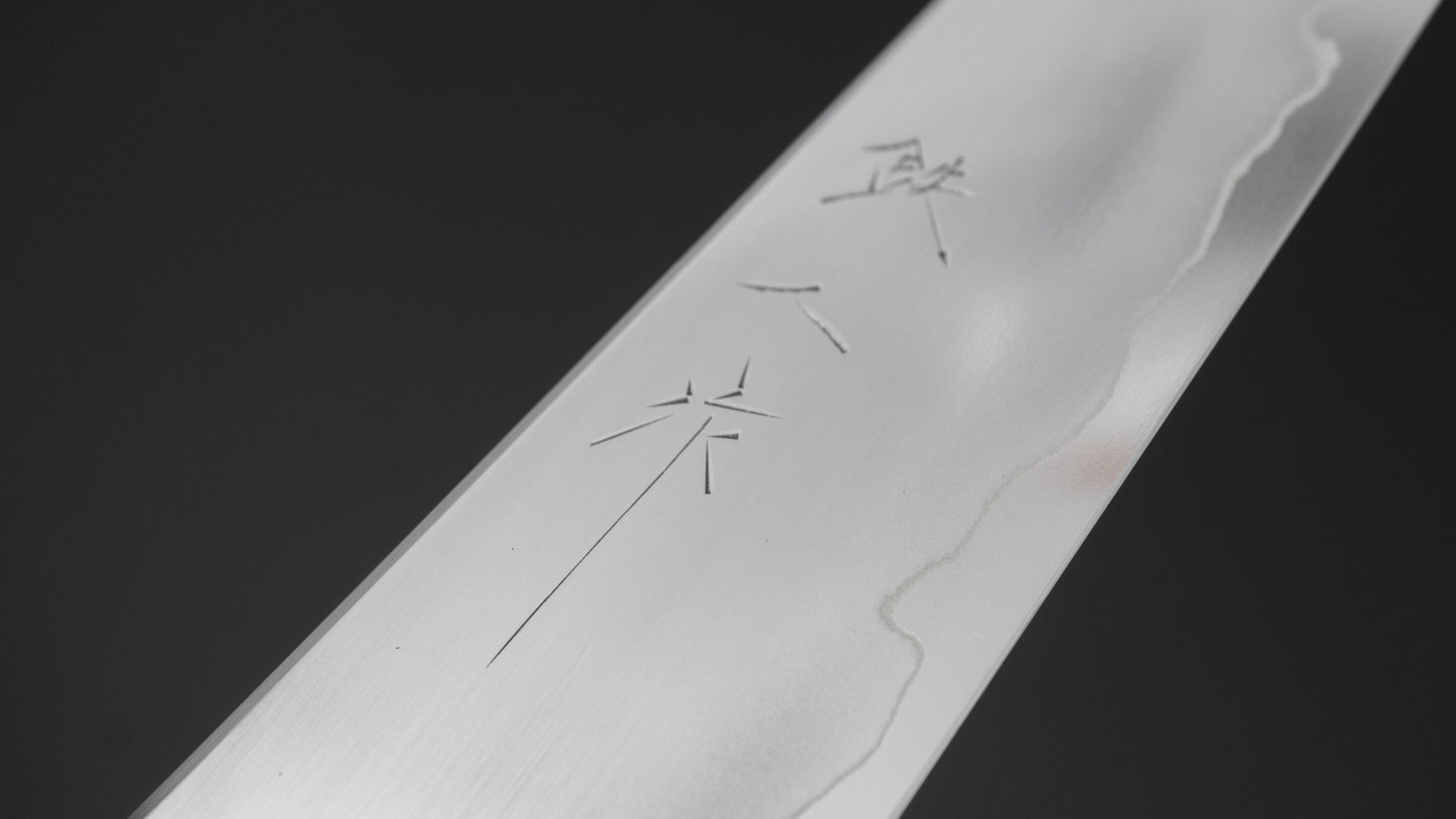 Tetsujin Silver #3 Ukiba Kiritsuke Petty 165mm Taihei Makassar Ebony Handle