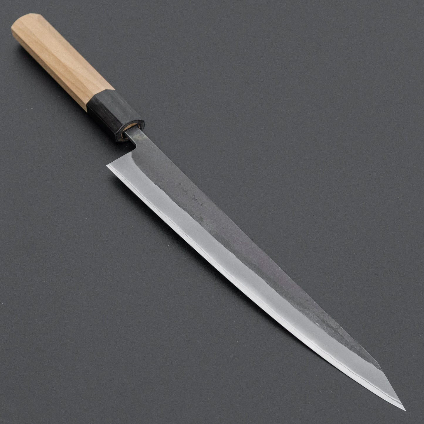 Hitohira TD Blue #2 Stainless Clad Kurouchi Sujihiki 240mm Ho Wood Handle