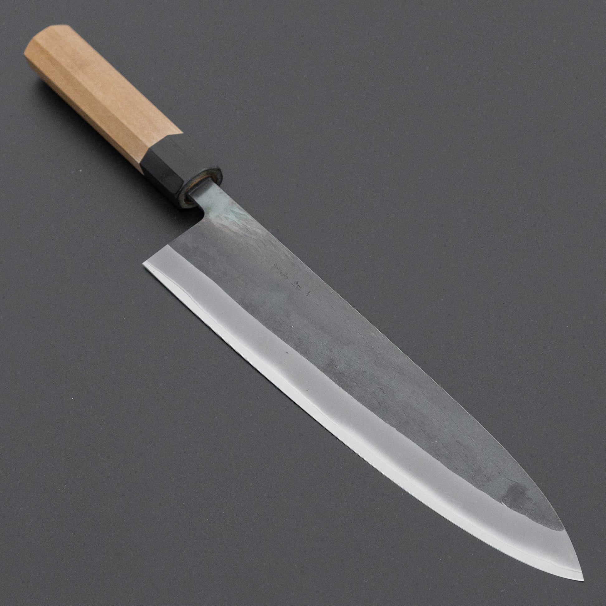 Hitohira TD Blue #2 Stainless Clad Kurouchi Gyuto 240mm Ho Wood Handle