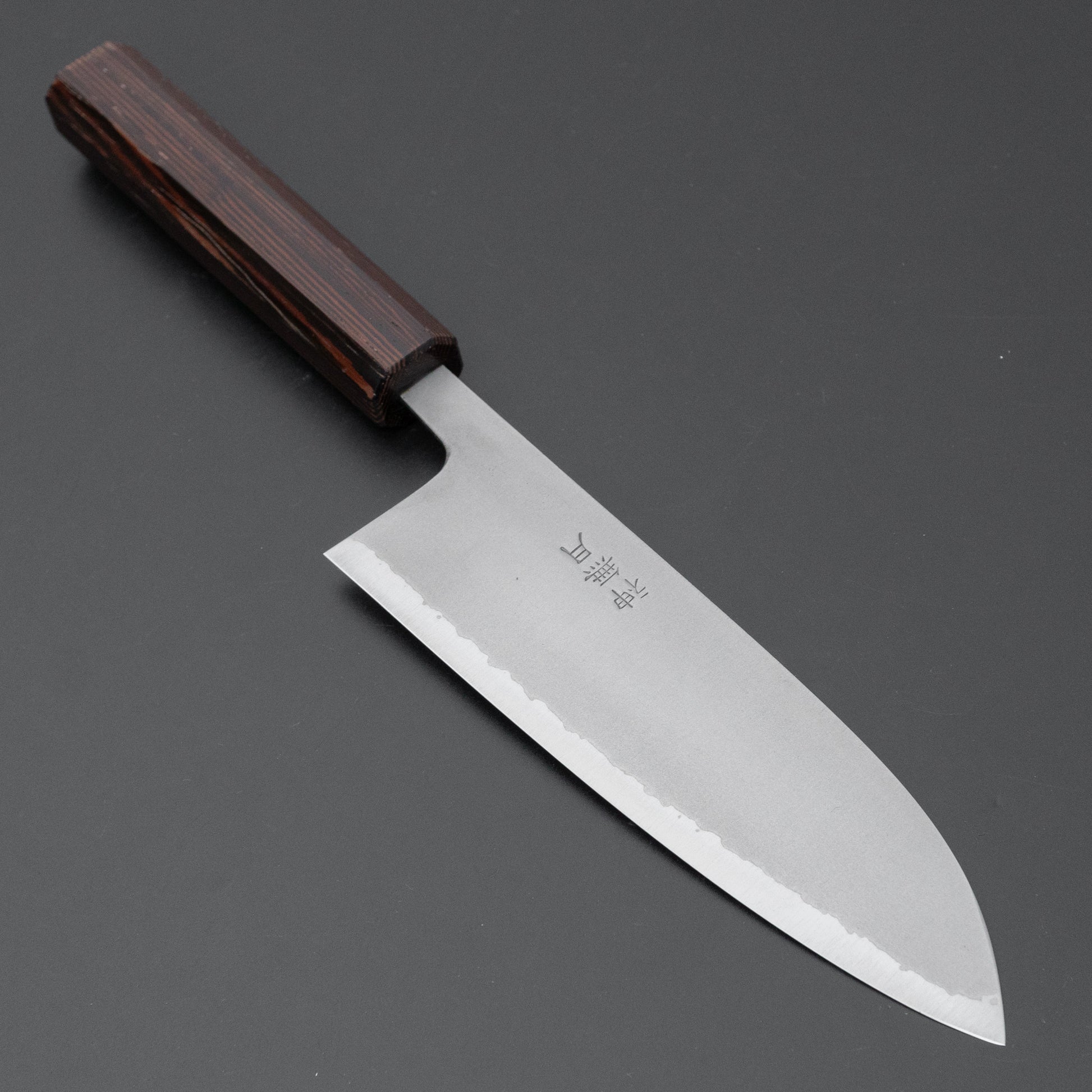 Myojin Riki Kannnazuki White #2 Stainless Clad Kasumi Santoku 170mm Wenge Handle