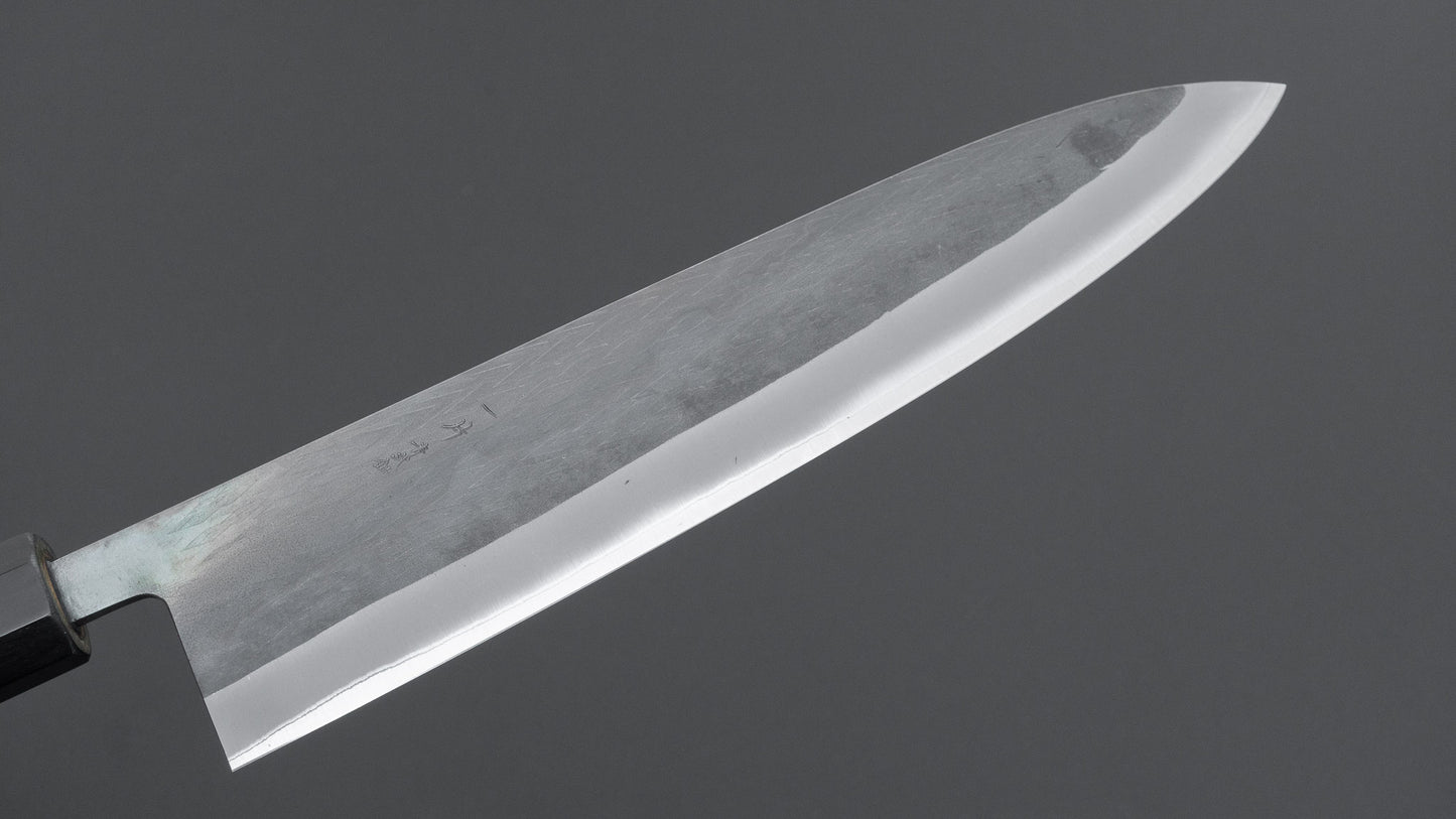Hitohira TD Blue #2 Stainless Clad Kurouchi Gyuto 240mm Ho Wood Handle