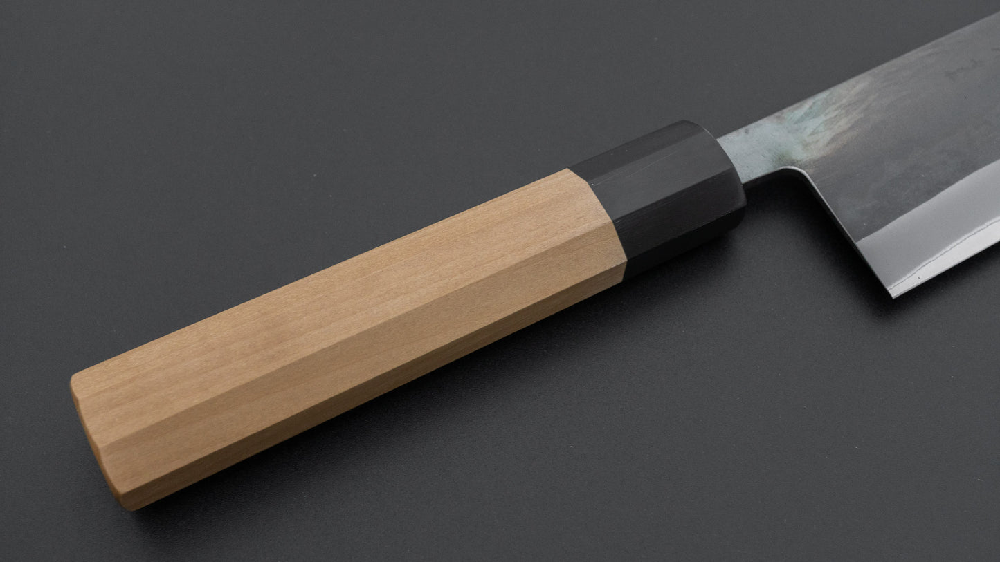 Hitohira TD Blue #2 Stainless Clad Kurouchi Gyuto 240mm Ho Wood Handle