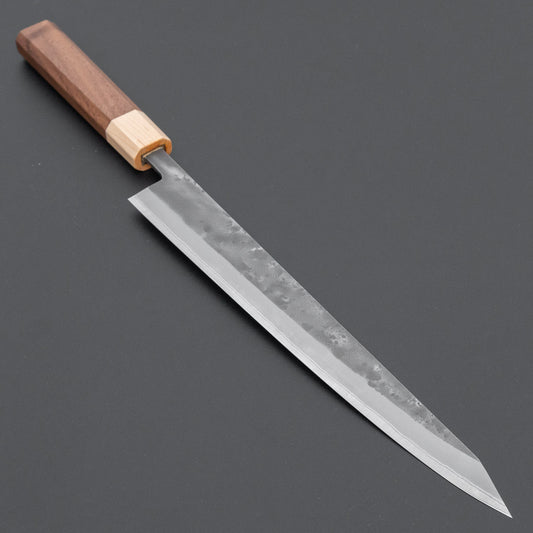Hitohira TD Blue #2 Stainless Clad Nashiji Sujihiki 270mm Walnut Handle